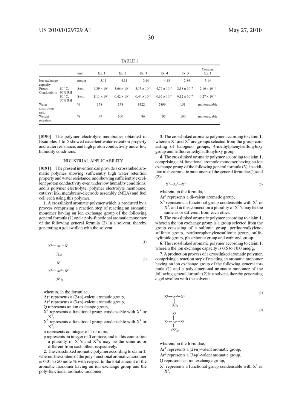 CEOSSLINKED AROMATIC POLYMER, POLYMER ELECTROLYTE,CATALYST INK, POLYMER ELECTROLYTE MEMBRANE, MEMBRANE-ELECTRODE ASSEMBLY AND FUEL CELL - diagram, schematic, and image 32