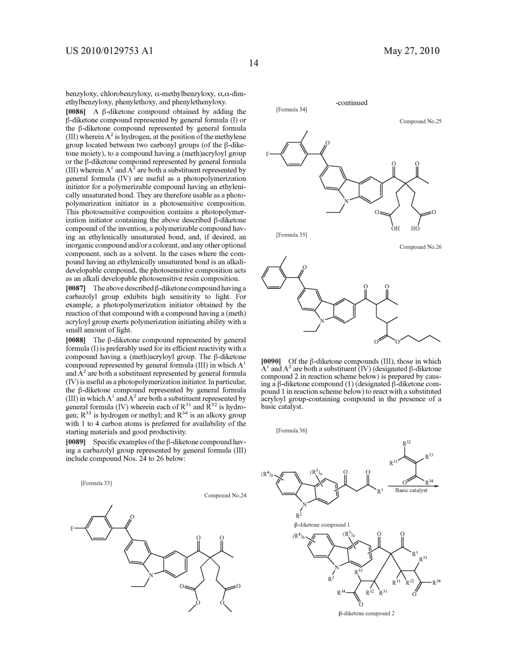 ALKALI-DEVELOPABLE PHOTOSENSITIVE RESIN COMPOSITION AND BETA-DIKETONE COMPOUND - diagram, schematic, and image 15