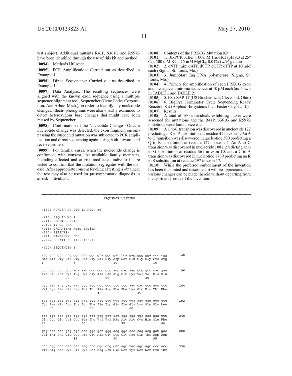 METHODS FOR IDENTIFYING SUBJECTS SUSCEPTIBLE TO ATAXIC NEUROLOGICAL DISEASE - diagram, schematic, and image 12