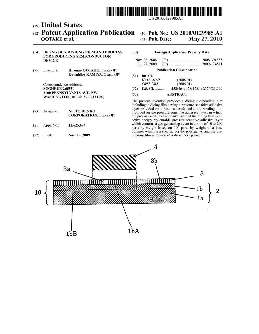 DICING DIE-BONDING FILM AND PROCESS FOR PRODUCING SEMICONDUCTOR DEVICE - diagram, schematic, and image 01