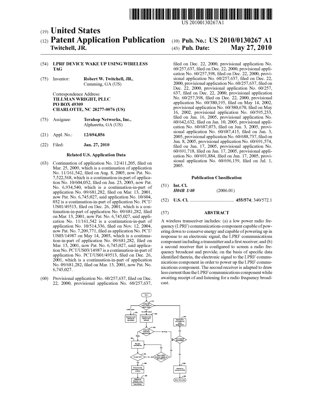 LPRF DEVICE WAKE UP USING WIRELESS TAG - diagram, schematic, and image 01