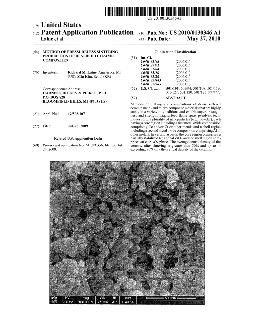 METHOD OF PRESSURELESS SINTERING PRODUCTION OF DENSIFIED CERAMIC COMPOSITES - diagram, schematic, and image 01