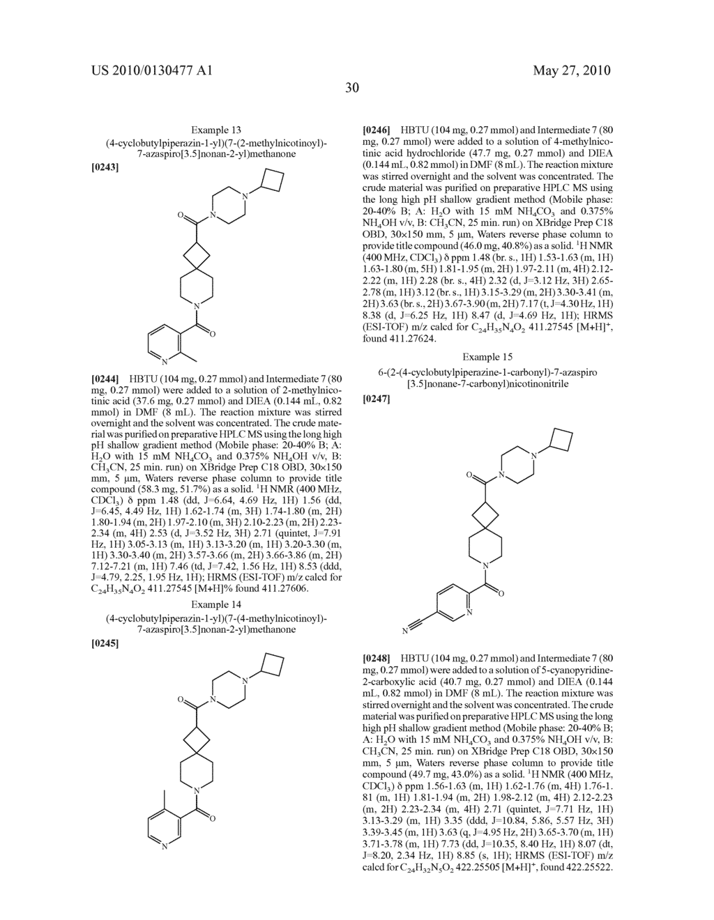 Spirocyclobutyl Piperidine Derivatives - diagram, schematic, and image 31