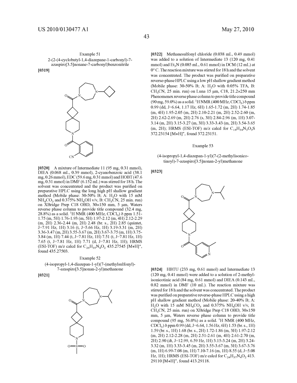 Spirocyclobutyl Piperidine Derivatives - diagram, schematic, and image 44