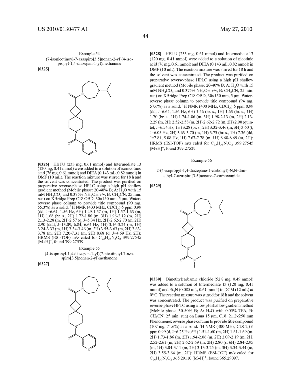 Spirocyclobutyl Piperidine Derivatives - diagram, schematic, and image 45