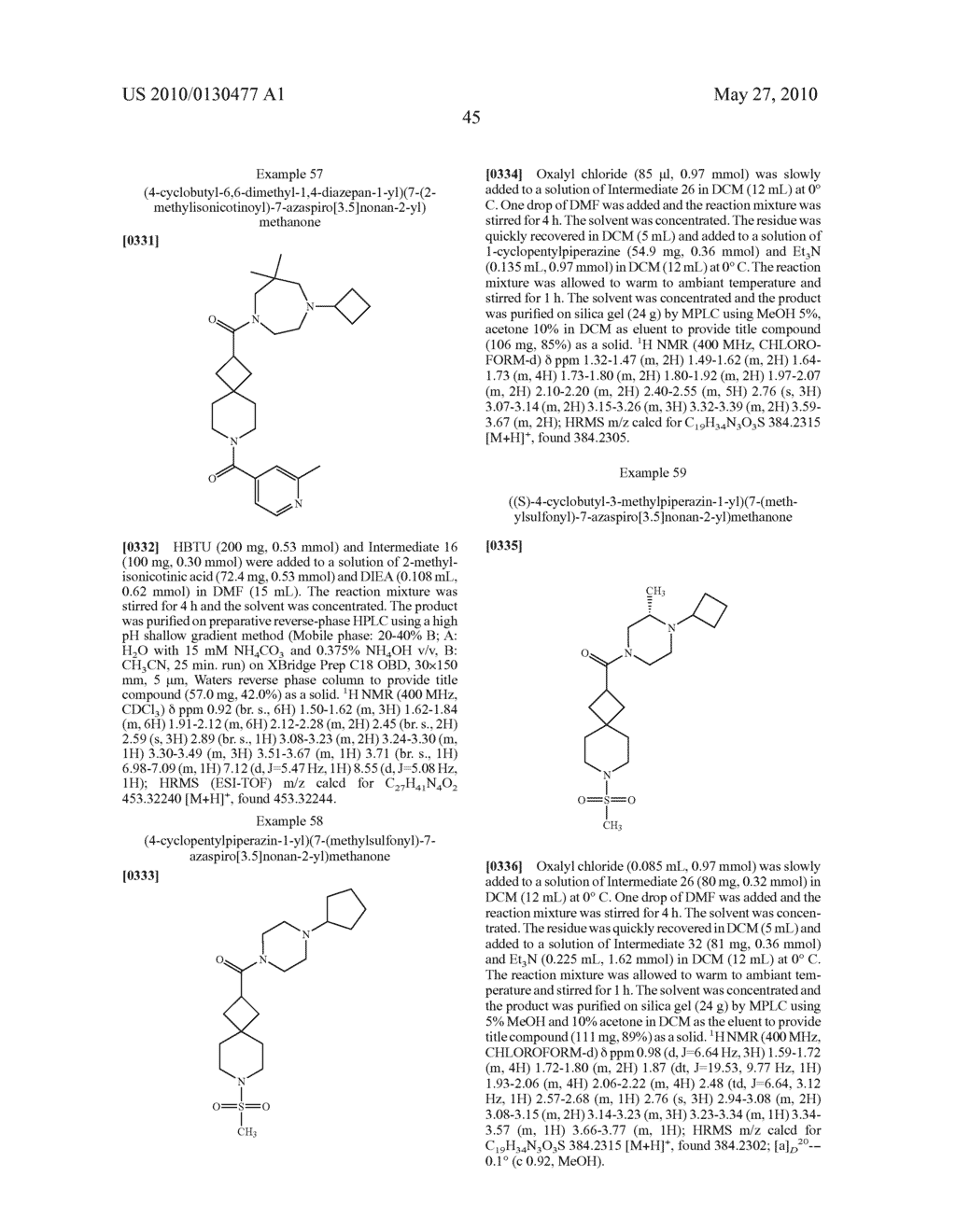 Spirocyclobutyl Piperidine Derivatives - diagram, schematic, and image 46
