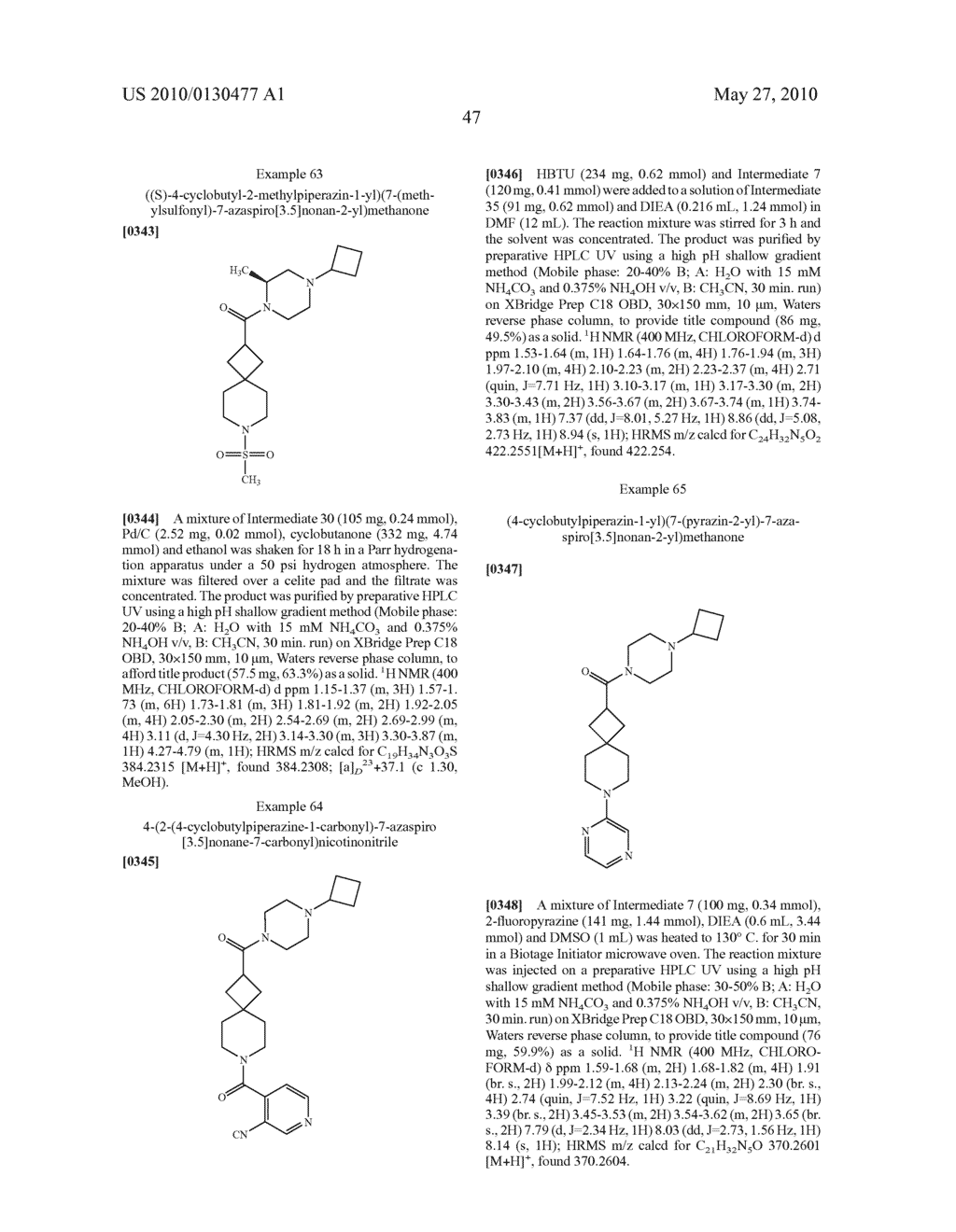 Spirocyclobutyl Piperidine Derivatives - diagram, schematic, and image 48