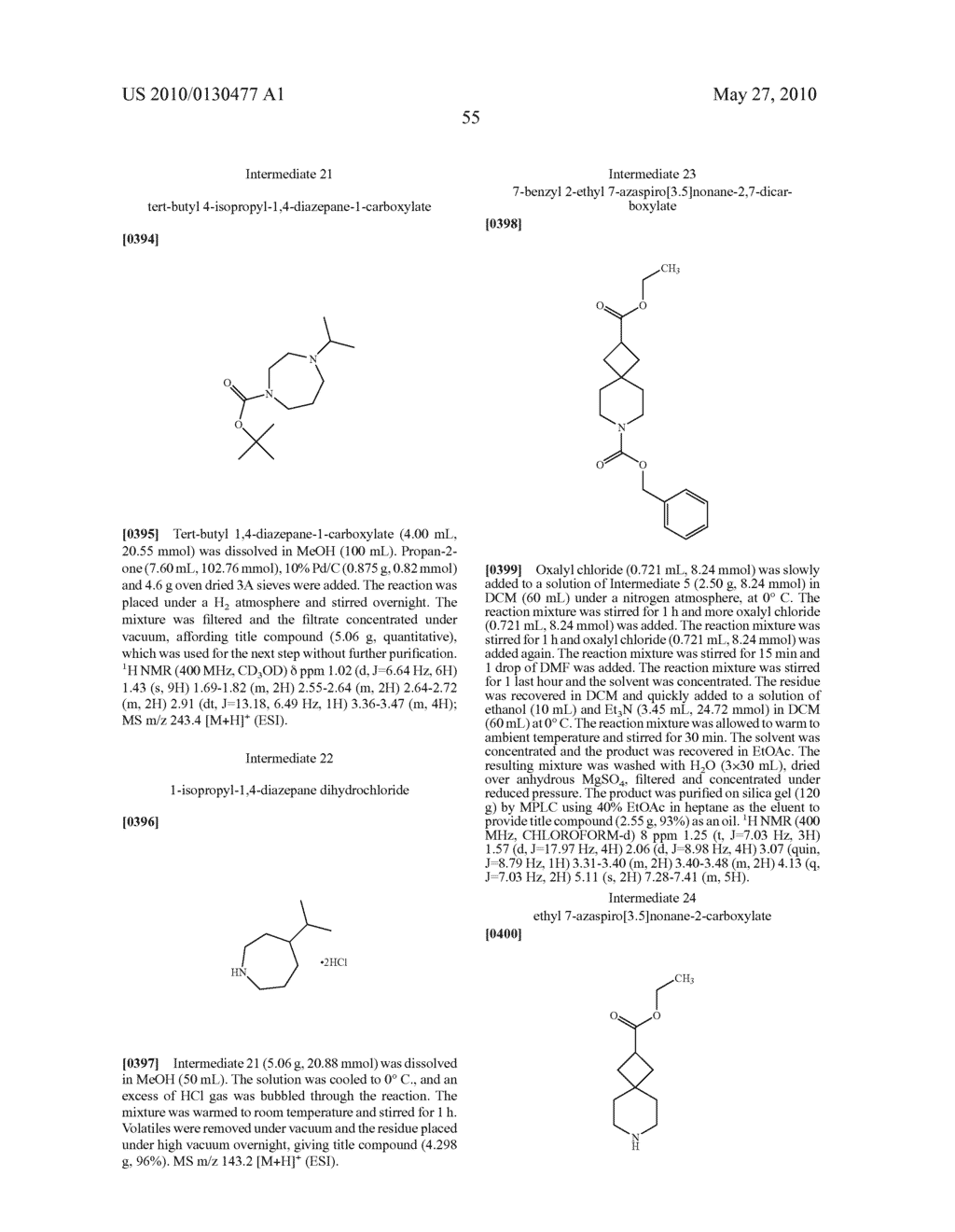 Spirocyclobutyl Piperidine Derivatives - diagram, schematic, and image 56