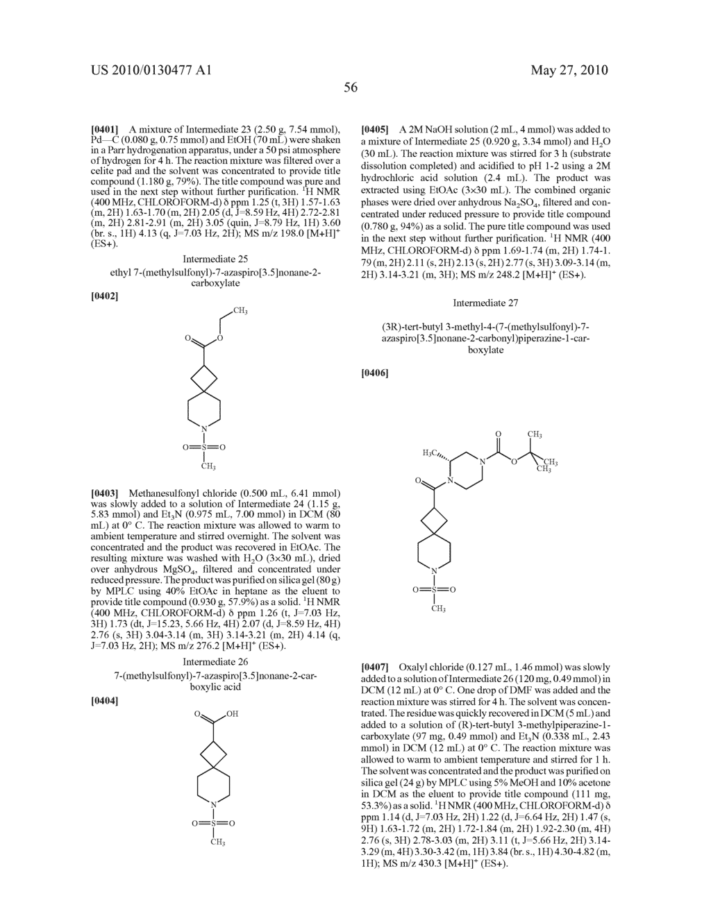 Spirocyclobutyl Piperidine Derivatives - diagram, schematic, and image 57