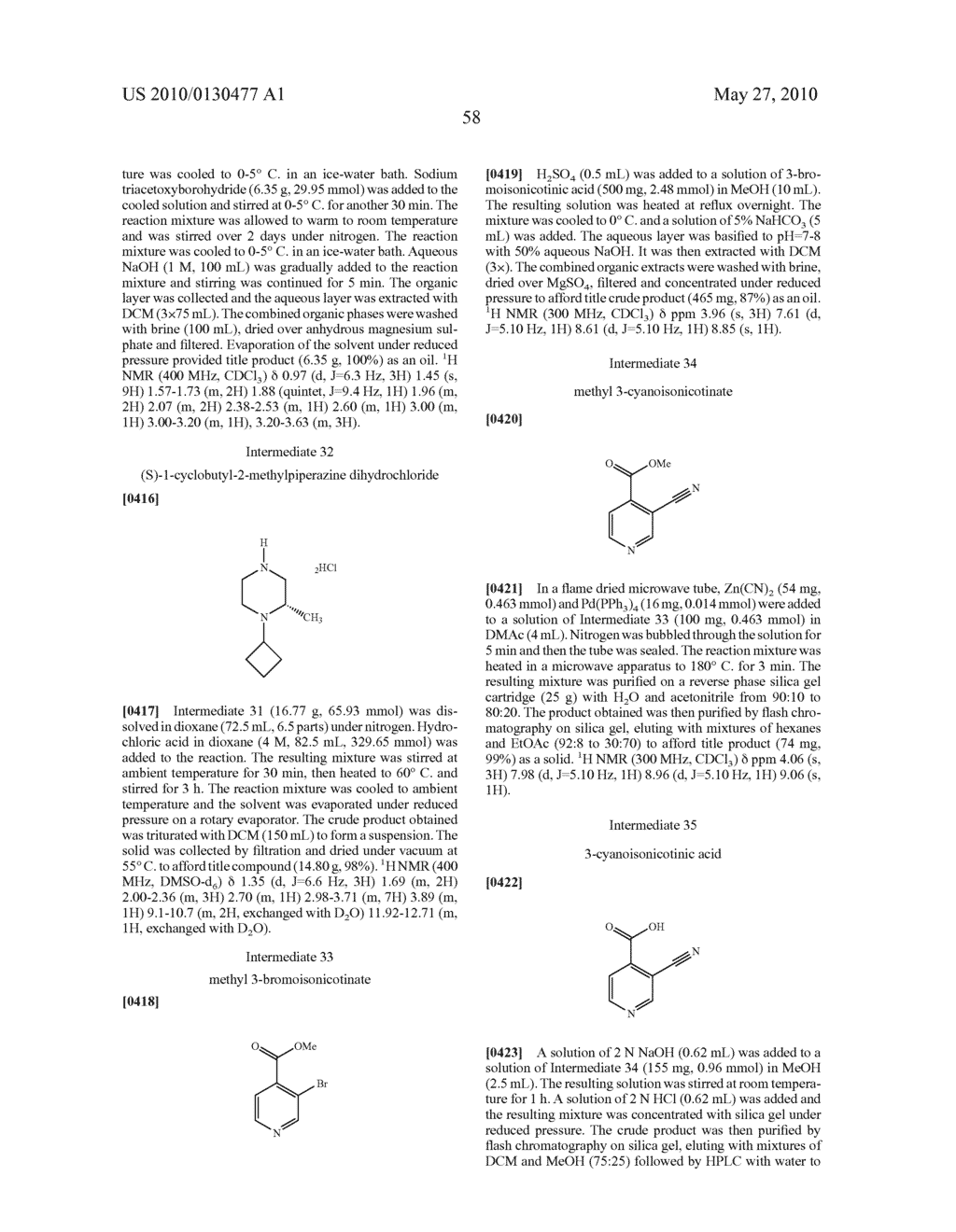 Spirocyclobutyl Piperidine Derivatives - diagram, schematic, and image 59