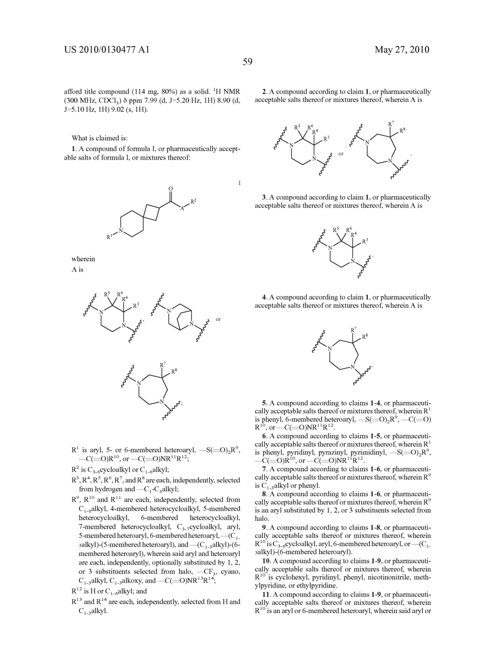 Spirocyclobutyl Piperidine Derivatives - diagram, schematic, and image 60