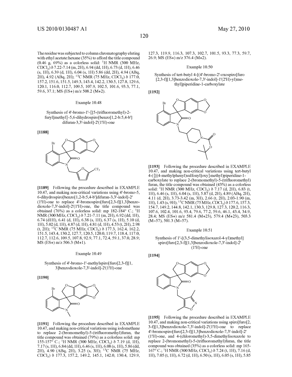 SPIRO-OXINDOLE COMPOUNDS AND THEIR USES AS THERAPEUTIC AGENTS - diagram, schematic, and image 121