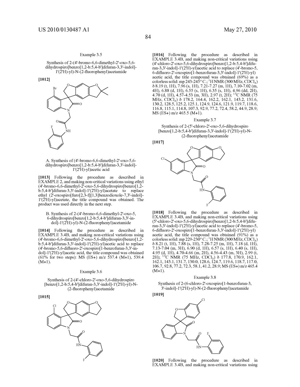 SPIRO-OXINDOLE COMPOUNDS AND THEIR USES AS THERAPEUTIC AGENTS - diagram, schematic, and image 85