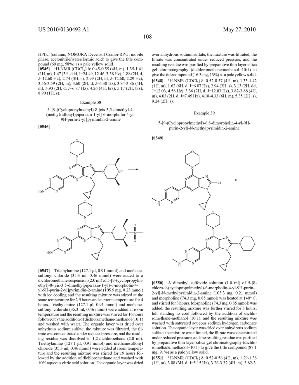 MORPHOLINOPURINE DERIVATIVES - diagram, schematic, and image 109