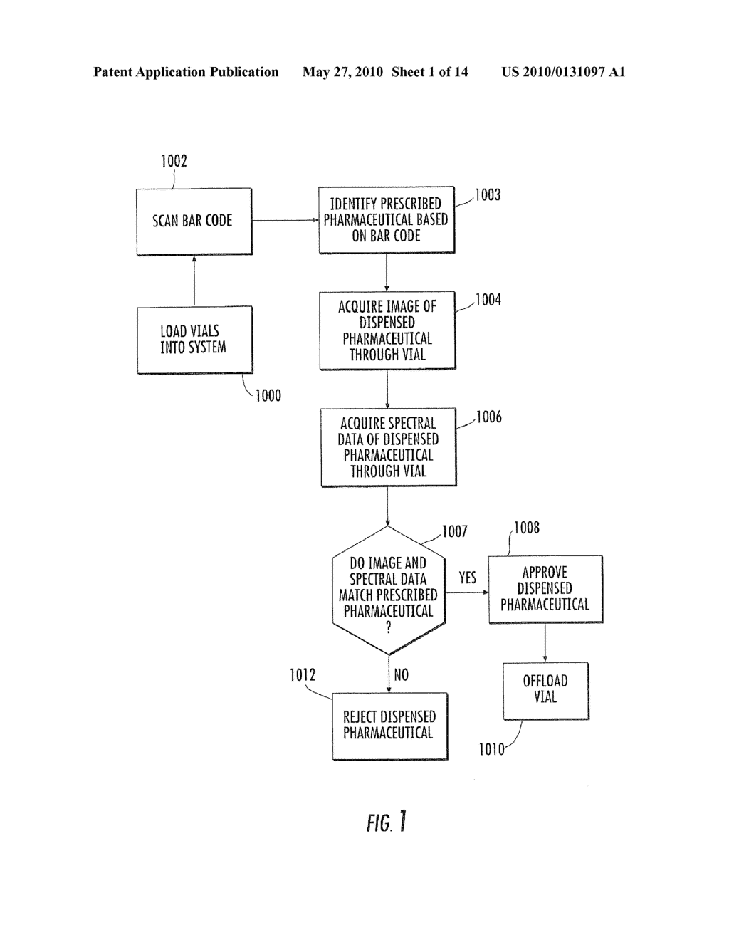 SYSTEM AND METHOD FOR VERIFYING THE CONTENTS OF A FILLED, CAPPED PHARMACEUTICAL PRESCRIPTION - diagram, schematic, and image 02