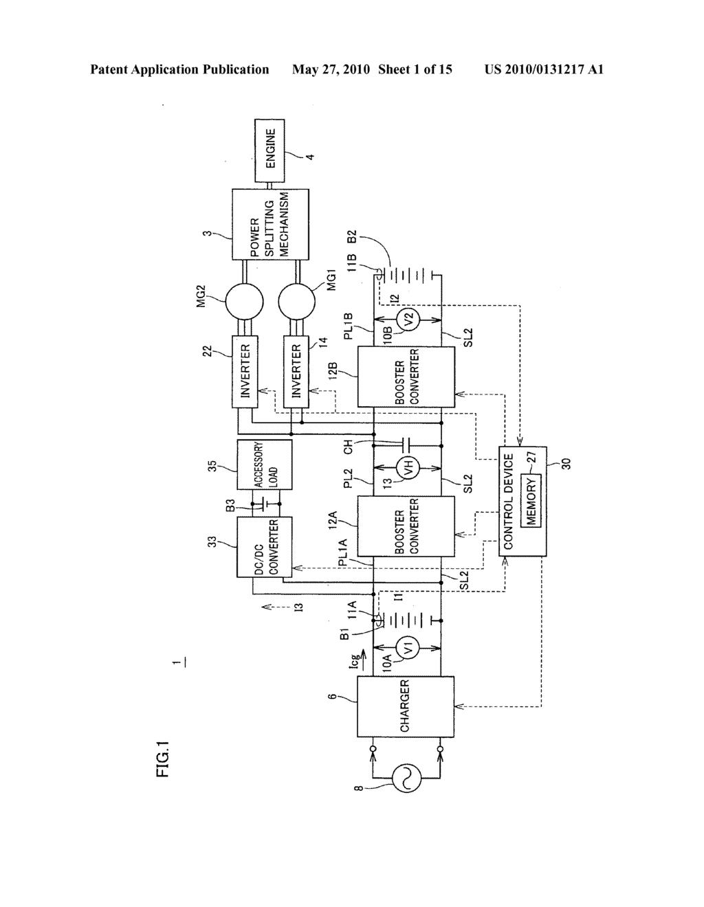 VEHICLE POWER SUPPLY DEVICE AND METHOD OF ESTIMATING STATE OF CHARGE OF POWER STORAGE DEVICE IN VEHICLE POWER SUPPLY DEVICE - diagram, schematic, and image 02