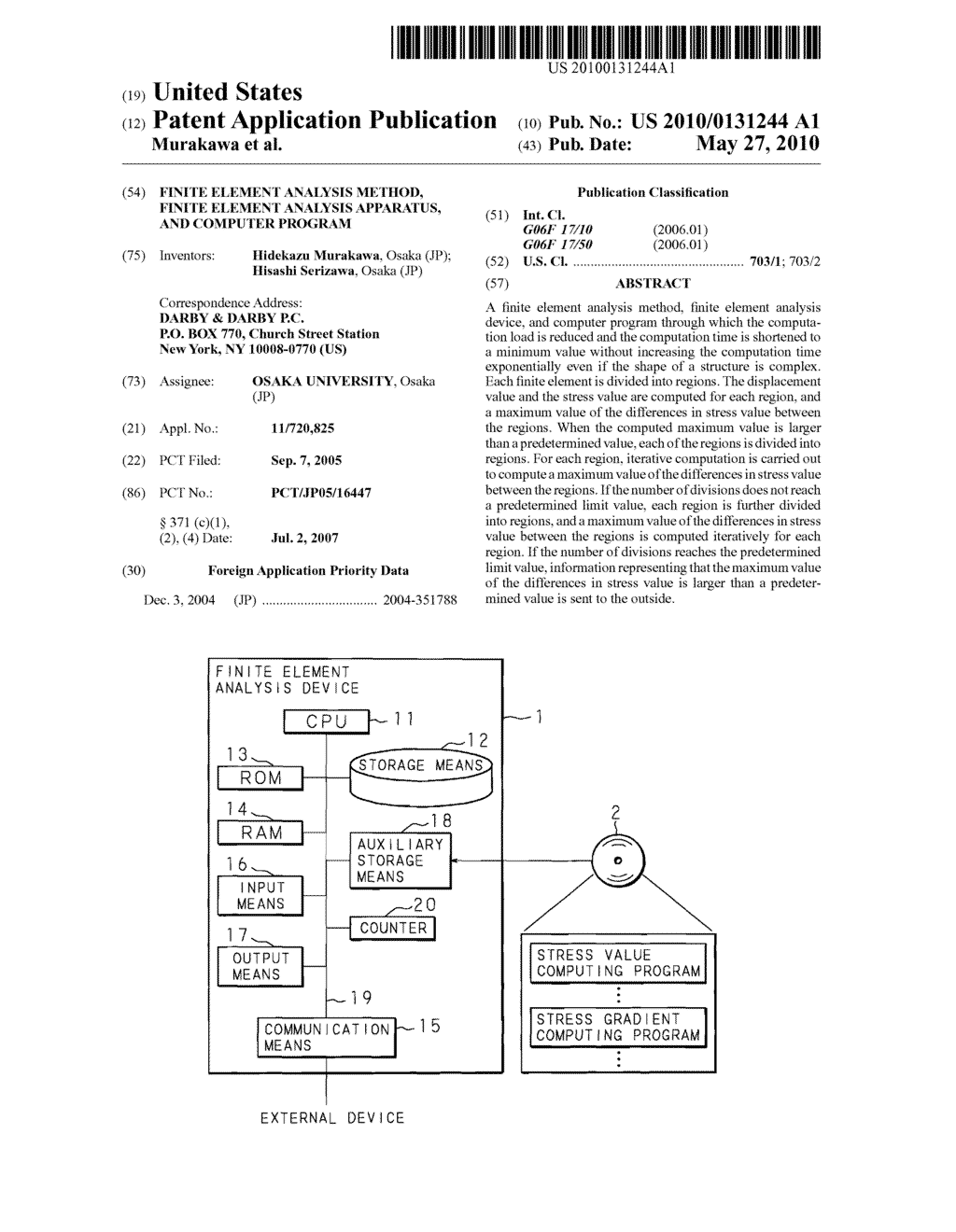 FINITE ELEMENT ANALYSIS METHOD, FINITE ELEMENT ANALYSIS APPARATUS, AND COMPUTER PROGRAM - diagram, schematic, and image 01