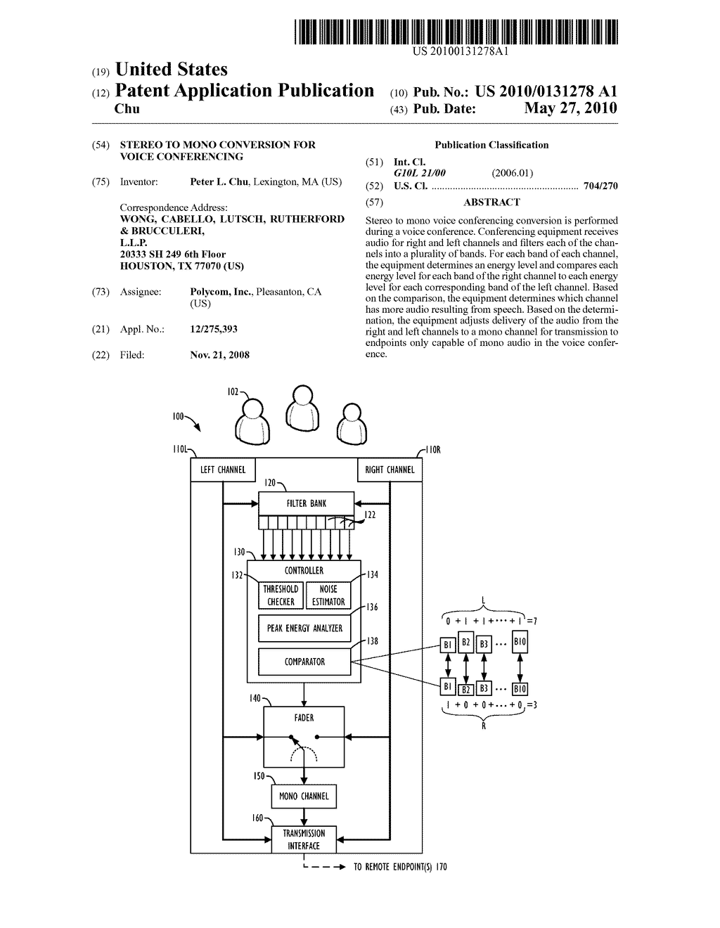 Stereo to Mono Conversion for Voice Conferencing - diagram, schematic, and image 01