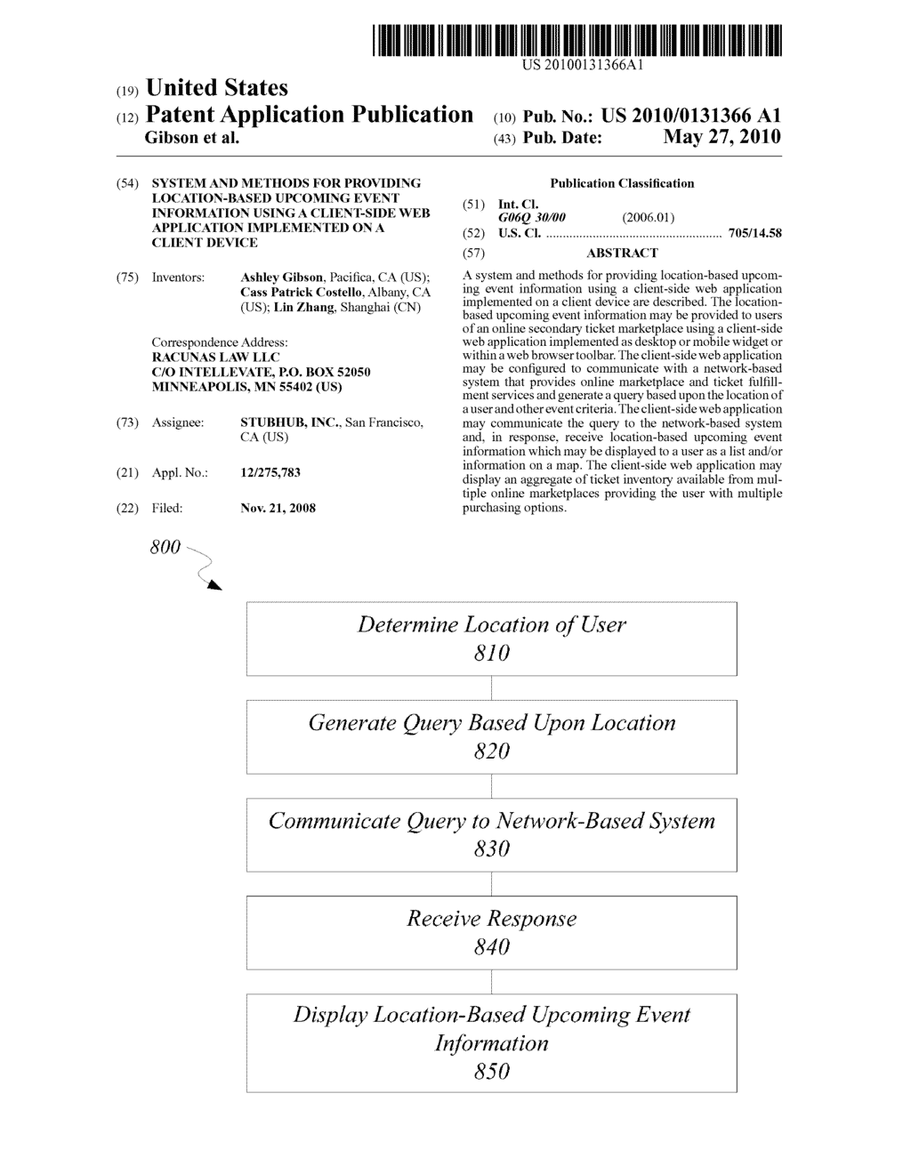 SYSTEM AND METHODS FOR PROVIDING LOCATION-BASED UPCOMING EVENT INFORMATION USING A CLIENT-SIDE WEB APPLICATION IMPLEMENTED ON A CLIENT DEVICE - diagram, schematic, and image 01