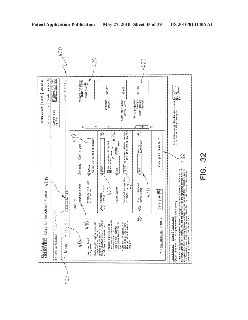 Method and Apparatus For Educational Financial Planning - diagram, schematic, and image 36