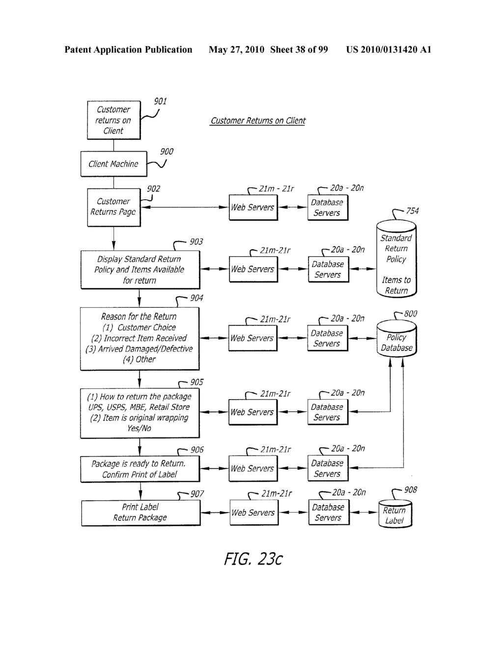 APPARATUS, SYSTEMS AND METHODS FOR ONLINE, MULTI-PARCEL, MULTI-CARRIER, MULTI-SERVICE PARCEL RETURNS SHIPPING MANAGEMENT - diagram, schematic, and image 39