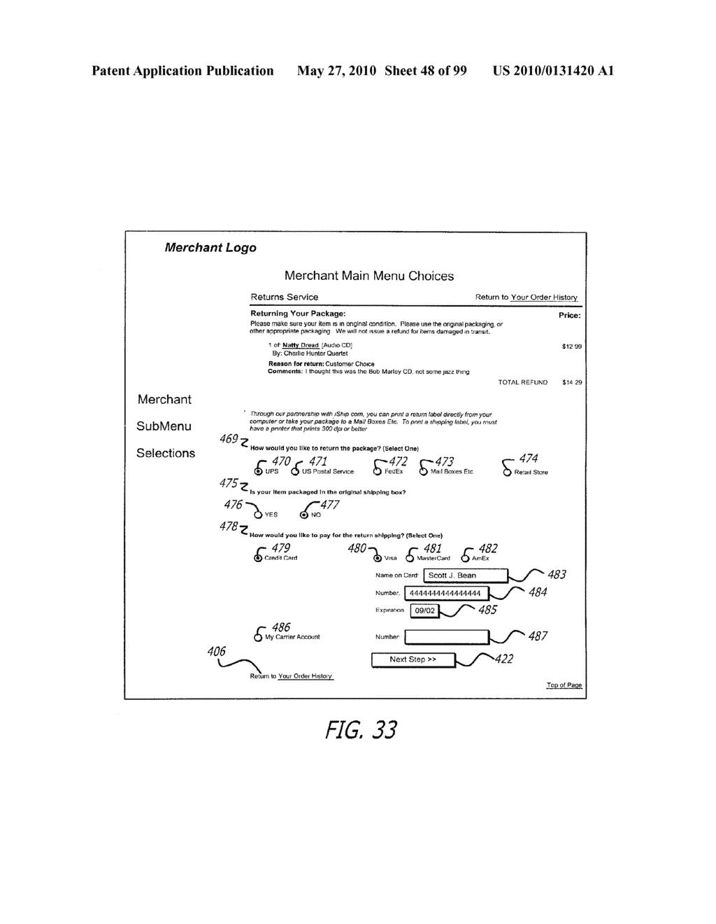 APPARATUS, SYSTEMS AND METHODS FOR ONLINE, MULTI-PARCEL, MULTI-CARRIER, MULTI-SERVICE PARCEL RETURNS SHIPPING MANAGEMENT - diagram, schematic, and image 49