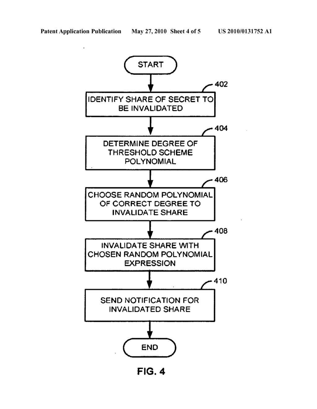 METHOD AND SYSTEM FOR INVALIDATION OF CRYPTOGRAPHIC SHARES IN COMPUTER SYSTEMS - diagram, schematic, and image 05