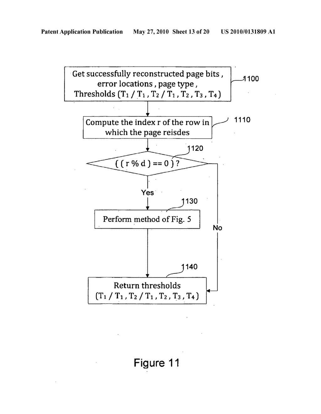 APPARATUS AND METHODS FOR GENERATING ROW-SPECIFIC READING THRESHOLDS IN FLASH MEMORY - diagram, schematic, and image 14