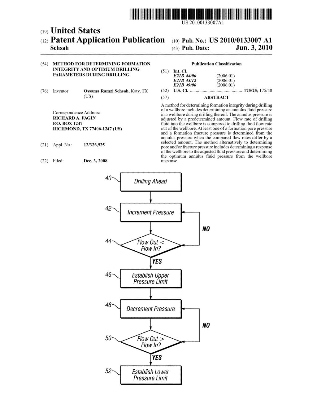 METHOD FOR DETERMINING FORMATION INTEGRITY AND OPTIMUM DRILLING PARAMETERS DURING DRILLING - diagram, schematic, and image 01