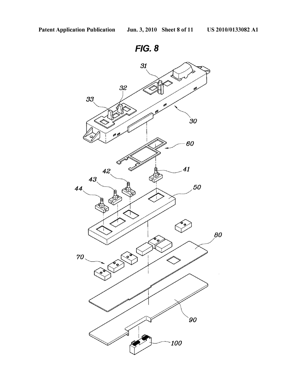 Switch Apparatus for Adjusting Power Seat in Vehicle - diagram, schematic, and image 09