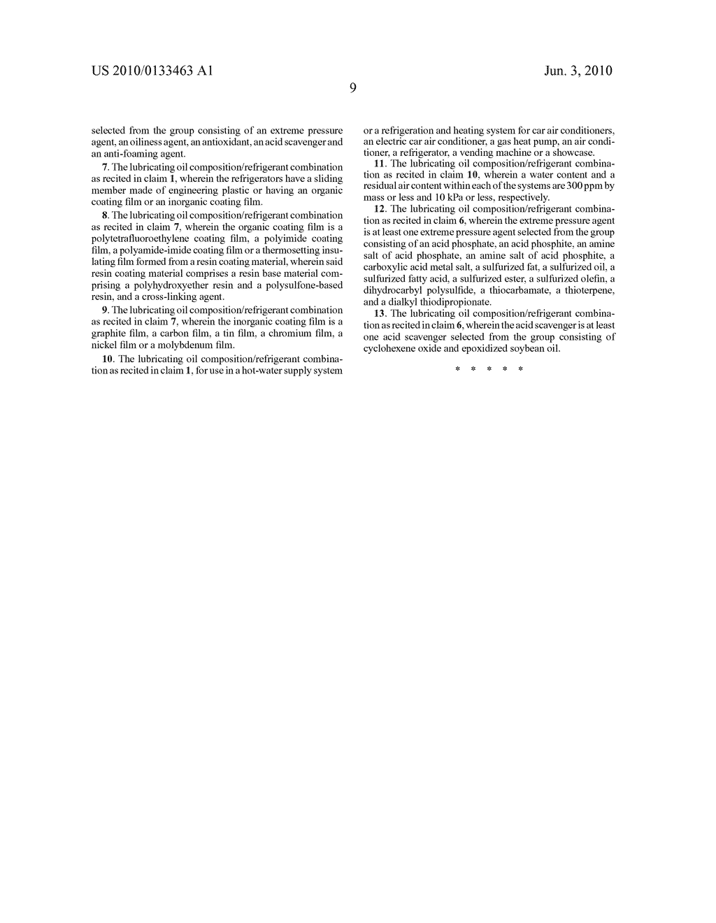 LUBRICATING OIL COMPOSITION FOR REFRIGERATORS - diagram, schematic, and image 10