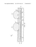 Semiconductor Device with Solder Bump Formed on High Topography Plated Cu Pads diagram and image