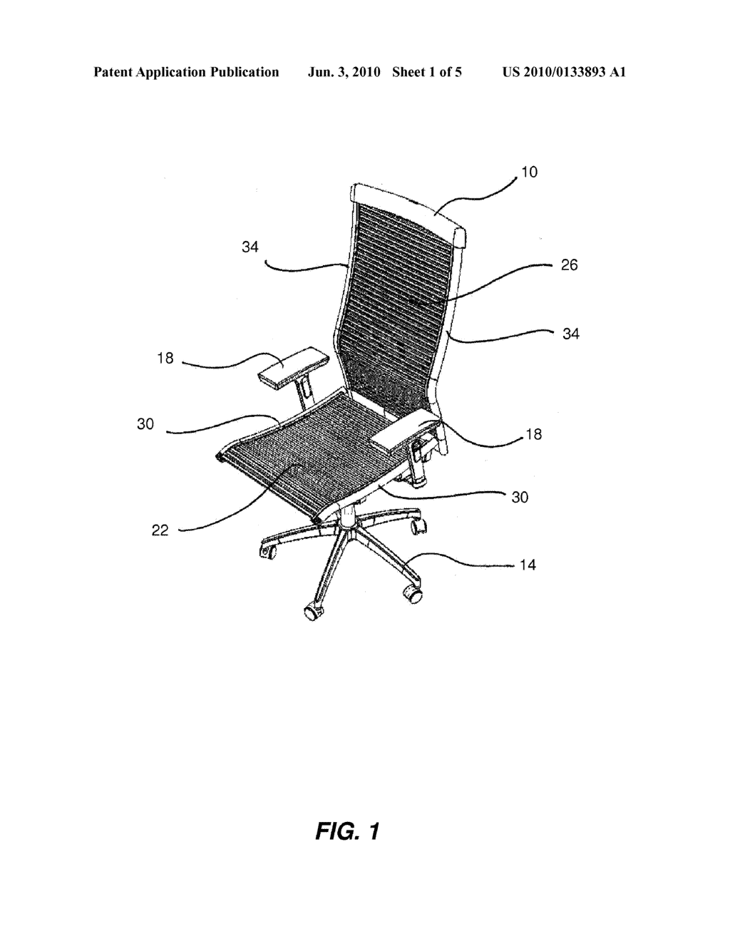 CHAIR HAVING ELASTIC BANDS FOR SUPPORT SURFACES AND DEVICE FOR SECURING THE BANDS TO THE CHAIR - diagram, schematic, and image 02