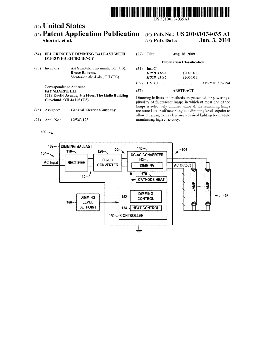 FLUORESCENT DIMMING BALLAST WITH IMPROVED EFFIECIENCY - diagram, schematic, and image 01