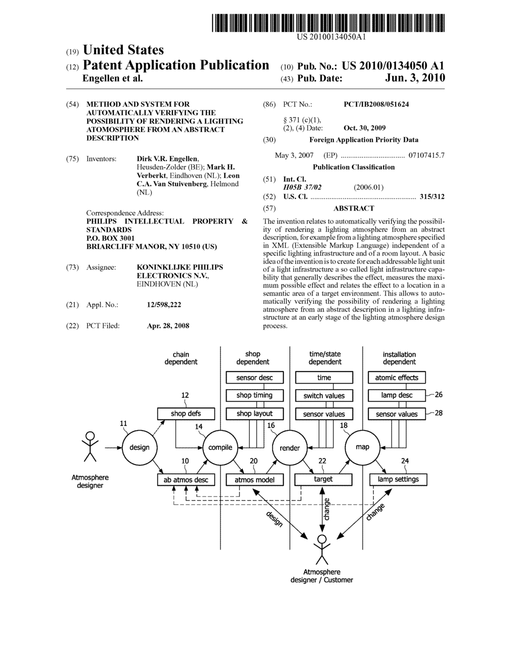 METHOD AND SYSTEM FOR AUTOMATICALLY VERIFYING THE POSSIBILITY OF RENDERING A LIGHTING ATOMOSPHERE FROM AN ABSTRACT DESCRIPTION - diagram, schematic, and image 01