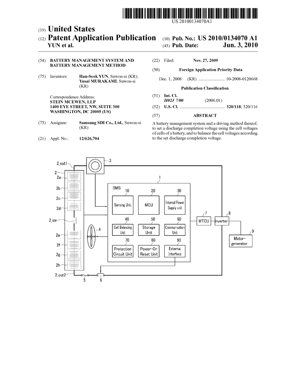 BATTERY MANAGEMENT SYSTEM AND BATTERY MANAGEMENT METHOD - diagram, schematic, and image 01