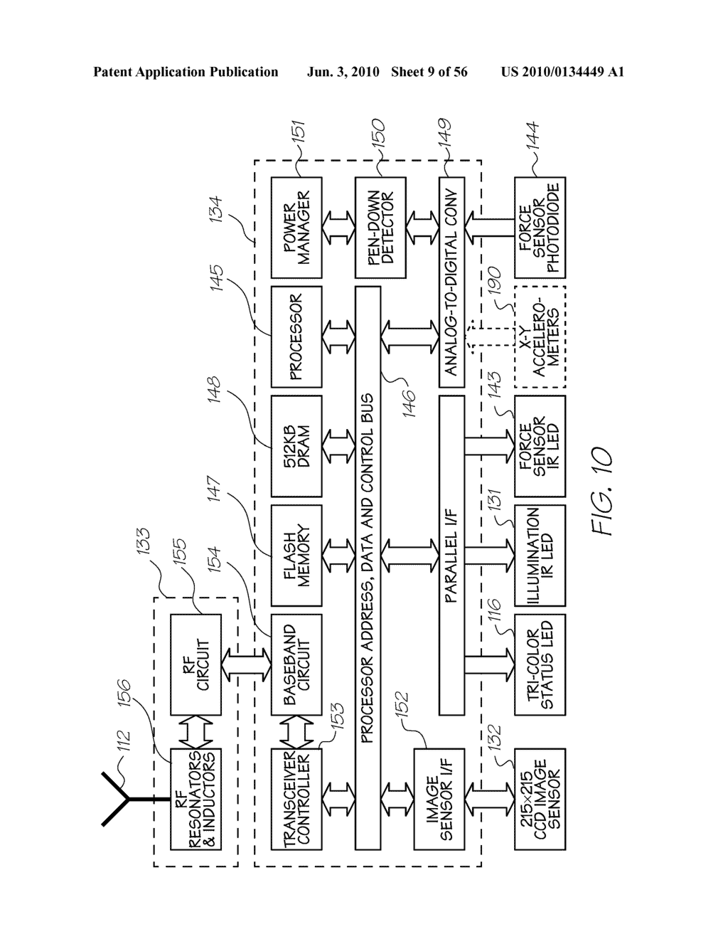 Image-Sensing Pen With Retractable Cartridge And Force Sensor - diagram, schematic, and image 10