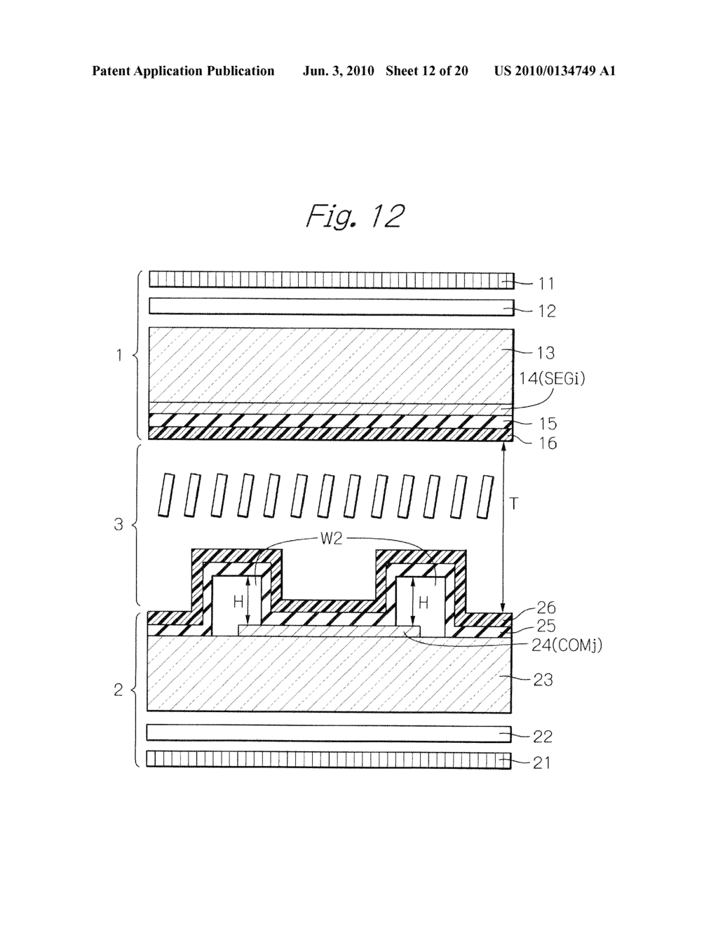 CHARACTER TYPE VERTICAL ALIGNMENT MODE LIQUID CRYSTAL DISPLAY DEVICE WITH WALL LAYERS - diagram, schematic, and image 13