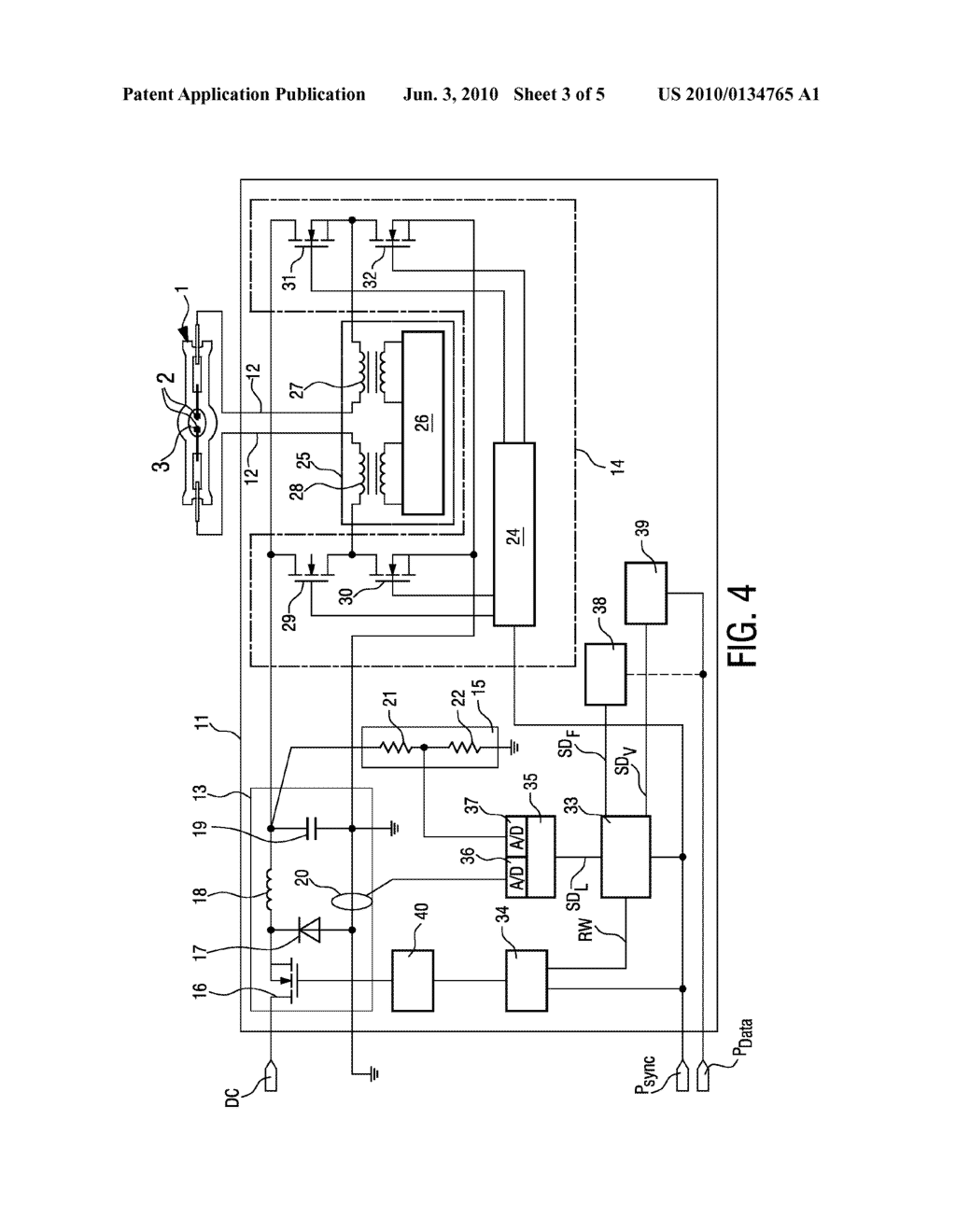 METHOD OF DRIVING A DISCHARGE LAMP IN A PROJECTION SYSTEM, AND DRIVING UNIT - diagram, schematic, and image 04