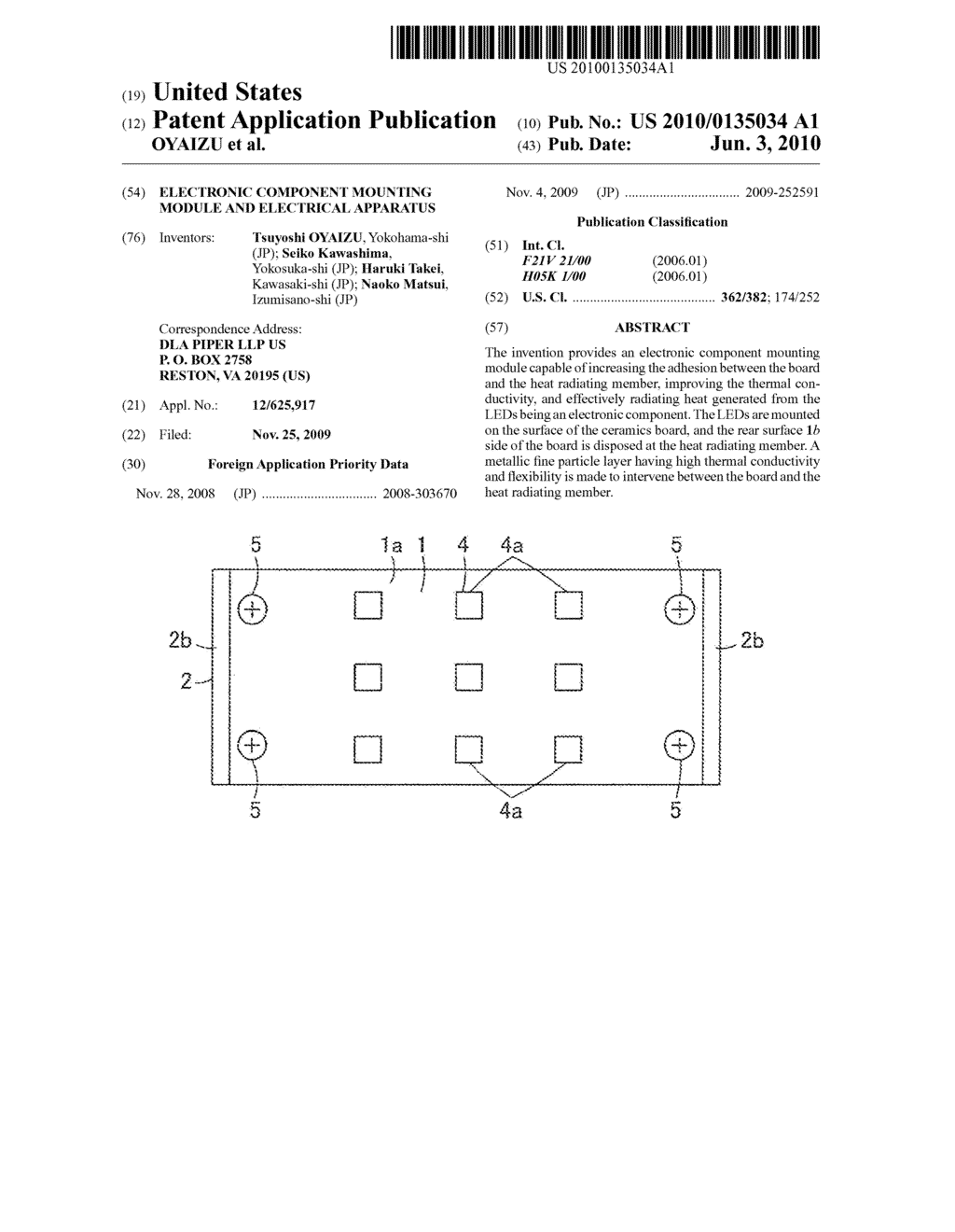 ELECTRONIC COMPONENT MOUNTING MODULE AND ELECTRICAL APPARATUS - diagram, schematic, and image 01