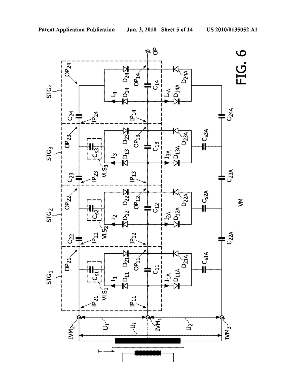 VOLTAGE MULTIPLIER WITH IMPROVED POWER EFFICIENCY AND APPARATUS PROVIDED WITH SUCH VOLTAGE MULTIPLIER - diagram, schematic, and image 06