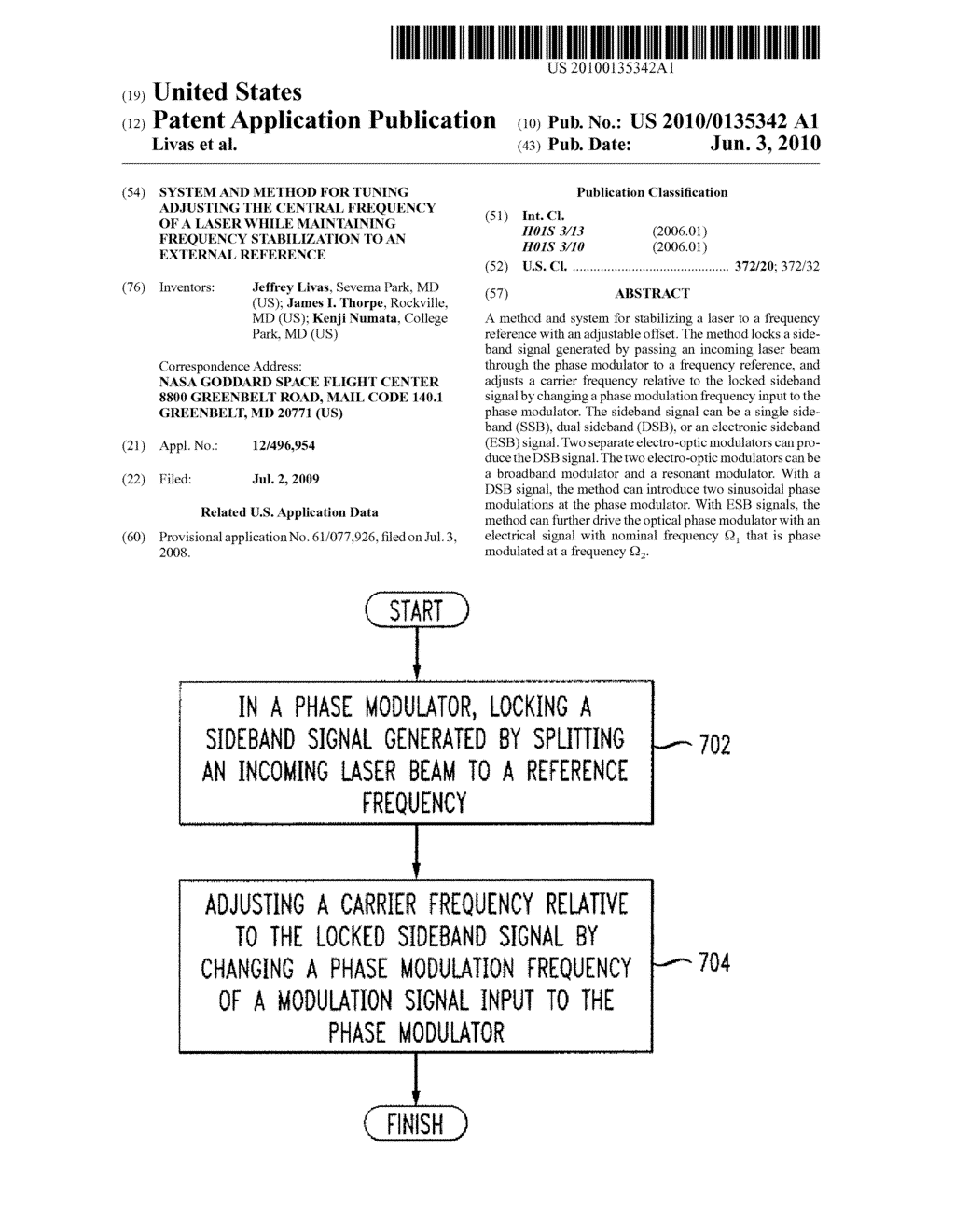 System and Method for Tuning Adjusting the Central Frequency of a Laser While Maintaining Frequency Stabilization to an External Reference - diagram, schematic, and image 01