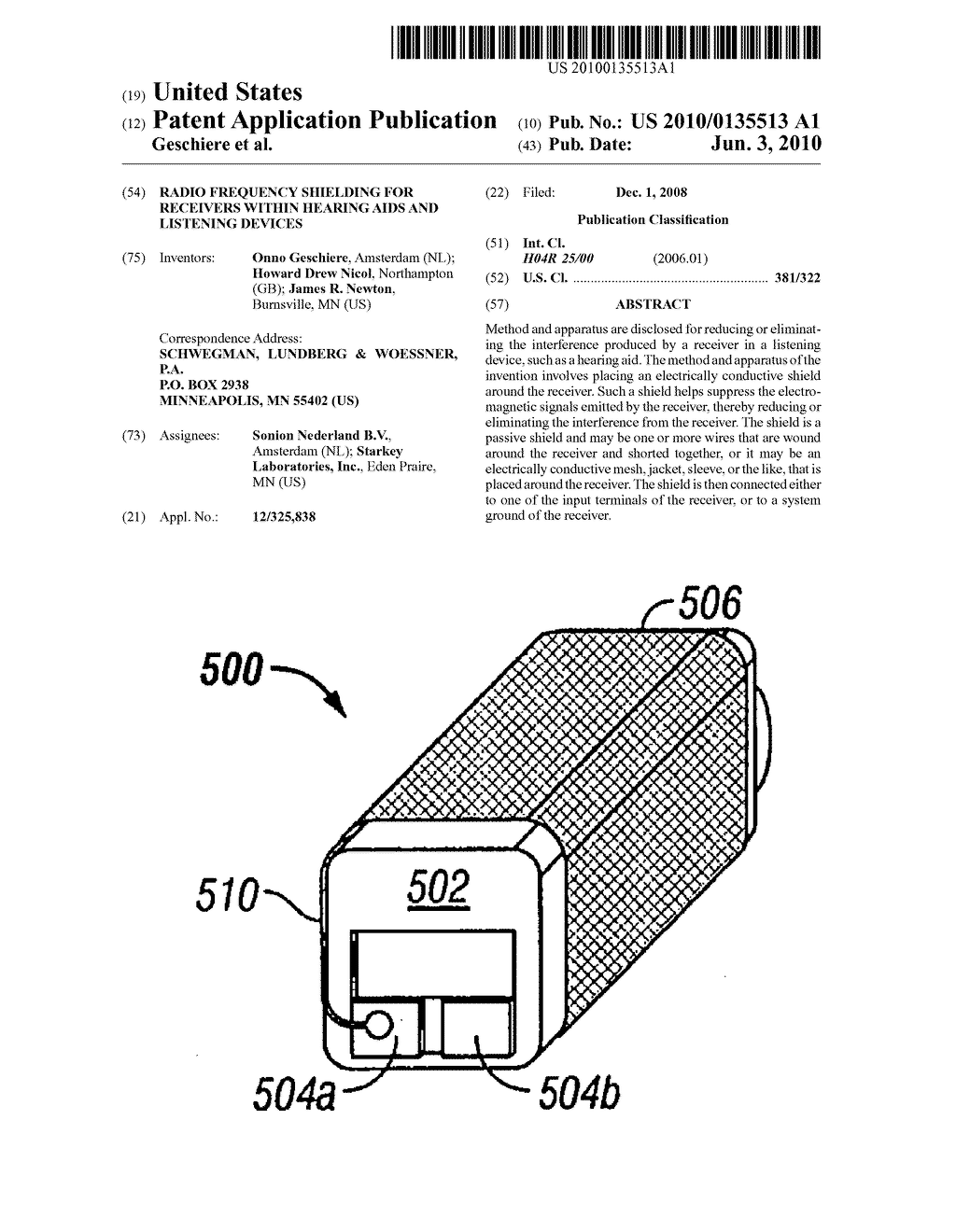 RADIO FREQUENCY SHIELDING FOR RECEIVERS WITHIN HEARING AIDS AND LISTENING DEVICES - diagram, schematic, and image 01