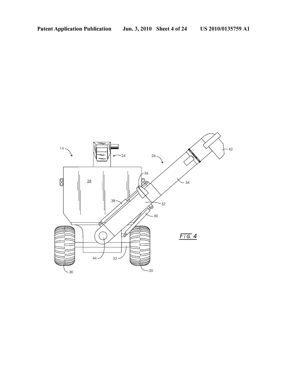 Articulated Combine With Unloading and Rear Bogey Steering Architecture - diagram, schematic, and image 05