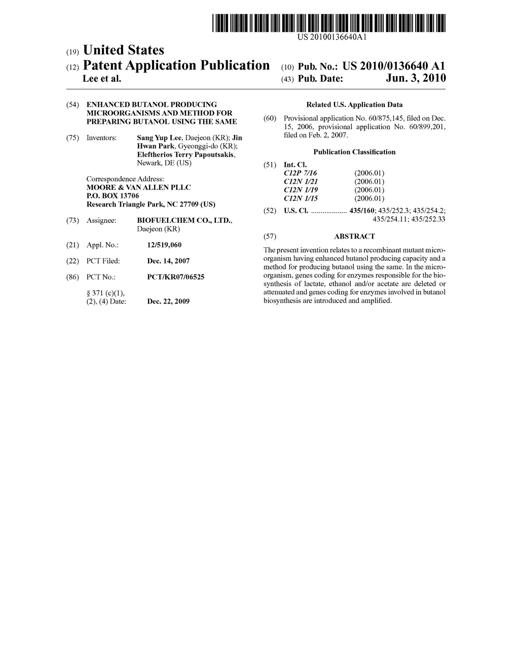 ENHANCED BUTANOL PRODUCING MICROORGANISMS AND METHOD FOR PREPARING BUTANOL USING THE SAME - diagram, schematic, and image 01