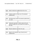 FILTERING A LIST OF AUDIBLE ITEMS diagram and image