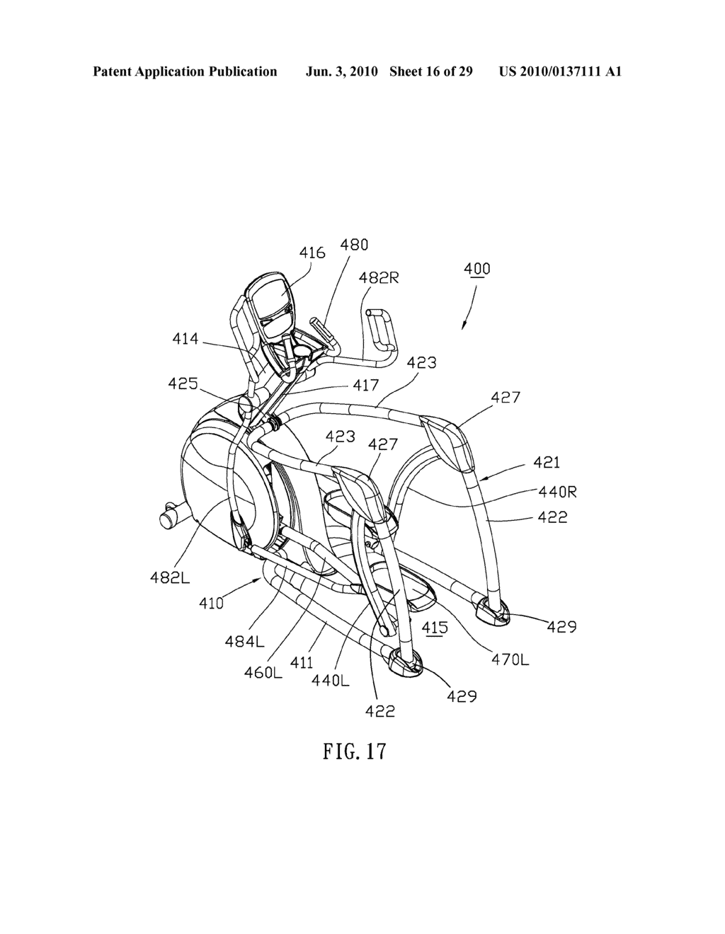 Stationary Exercise Apparatus - diagram, schematic, and image 17