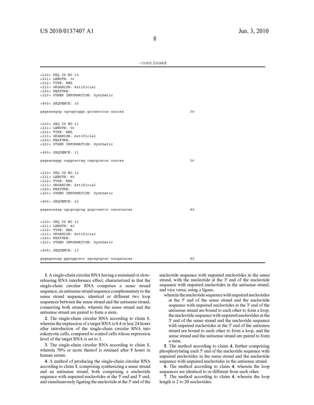 SINGLE-CHAIN CIRCULAR RNA AND METHOD OF PRODUCING THE SAME - diagram, schematic, and image 16