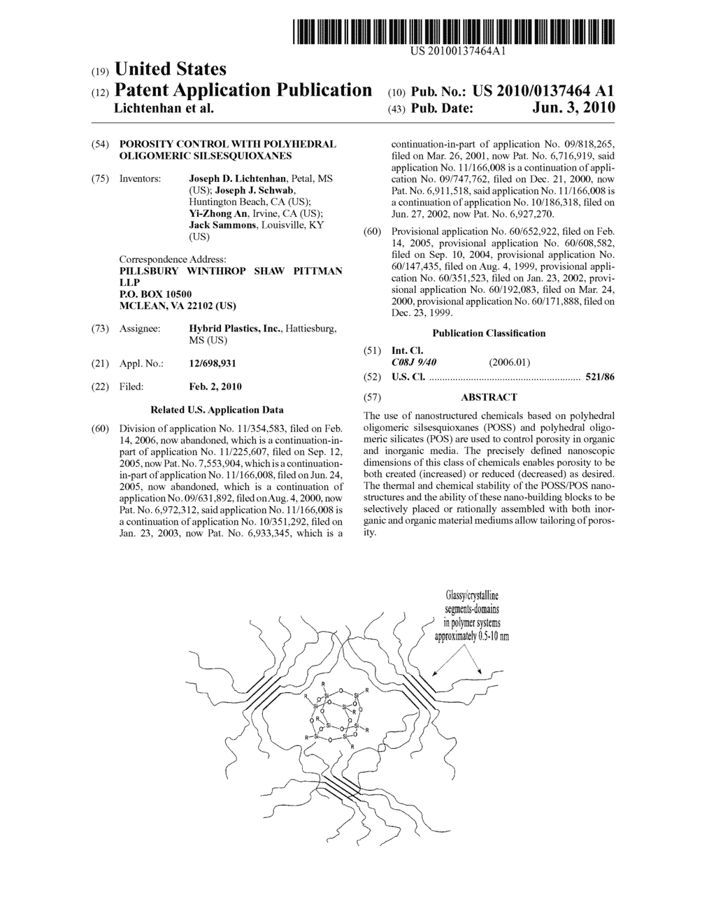 POROSITY CONTROL WITH POLYHEDRAL OLIGOMERIC SILSESQUIOXANES - diagram, schematic, and image 01