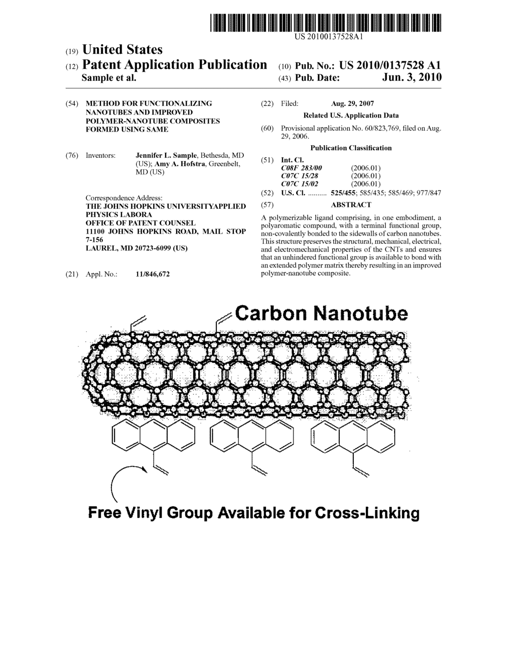 Method for Functionalizing Nanotubes and Improved Polymer-Nanotube Composites Formed Using Same - diagram, schematic, and image 01